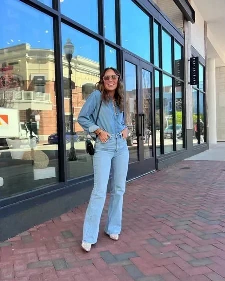 Ultra-High Waist Stretch Flare Jeans