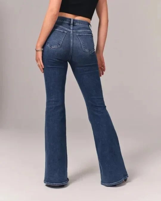 Ultra-High Waist Stretch Flare Jeans