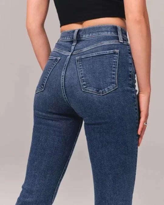 Ultra-High Waist Stretch Flare Jeans