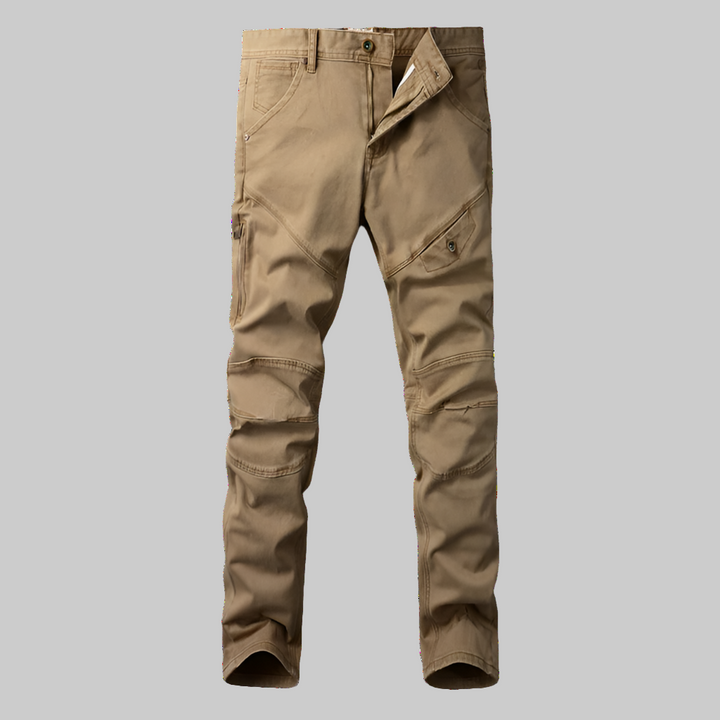 Stretchy Khaki Slim Fit Denim Pants