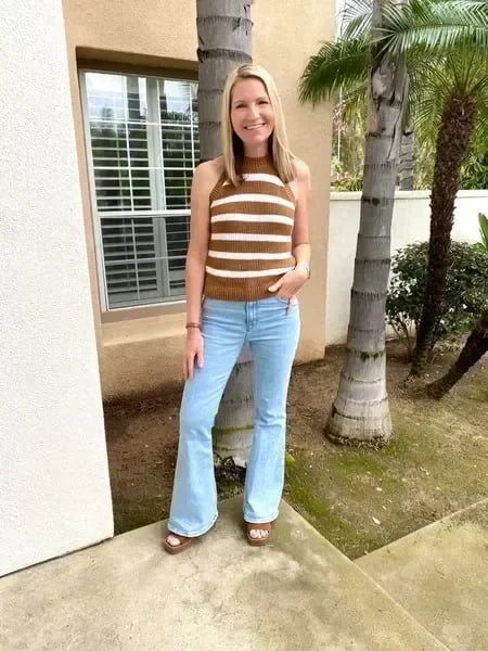 Ultra-High Waist Stretch Flare Jeans