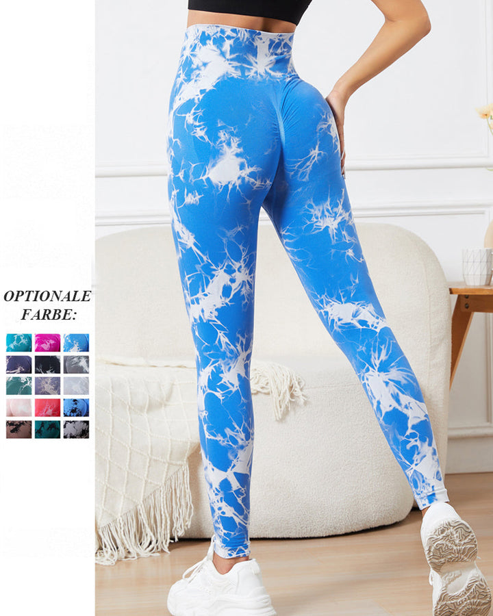 High-Waisted Seamless Batik Leggings for Women - Tummy Control Fitness & Yoga Pants