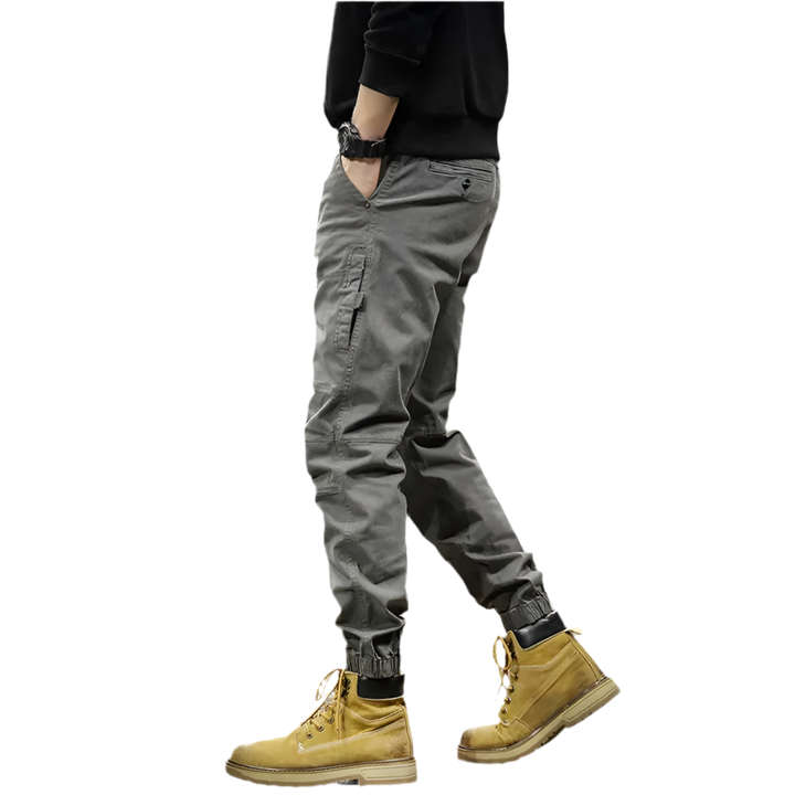 Slim Fit Multi-Pocket Stretch Cargo Jeans