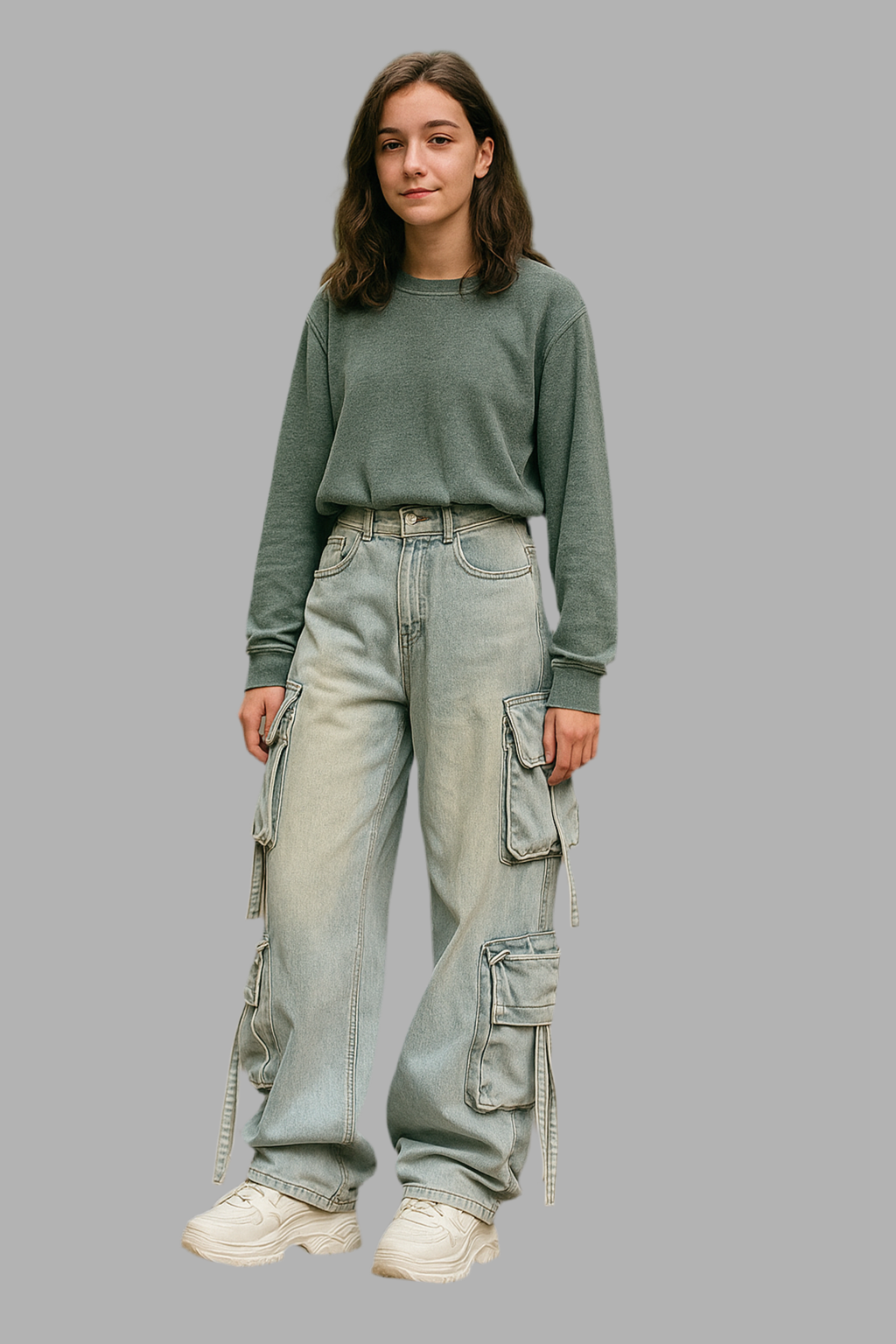 Y2K Cargo Denim Pants