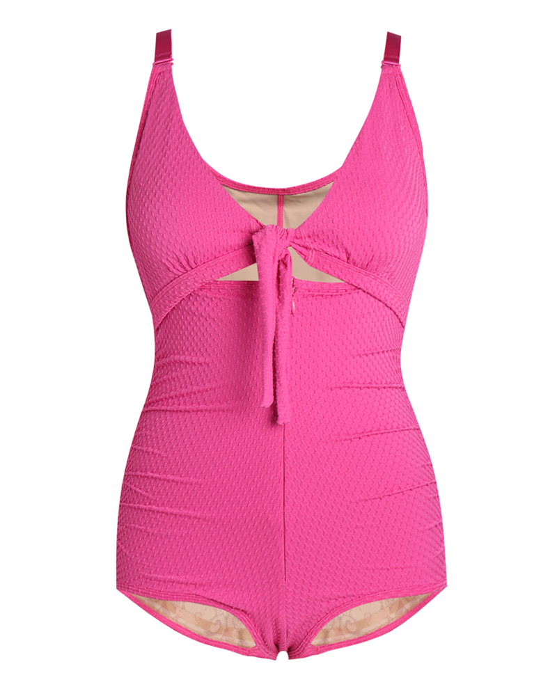 Tummy Control Cut-Out Front Knot Swimsuit