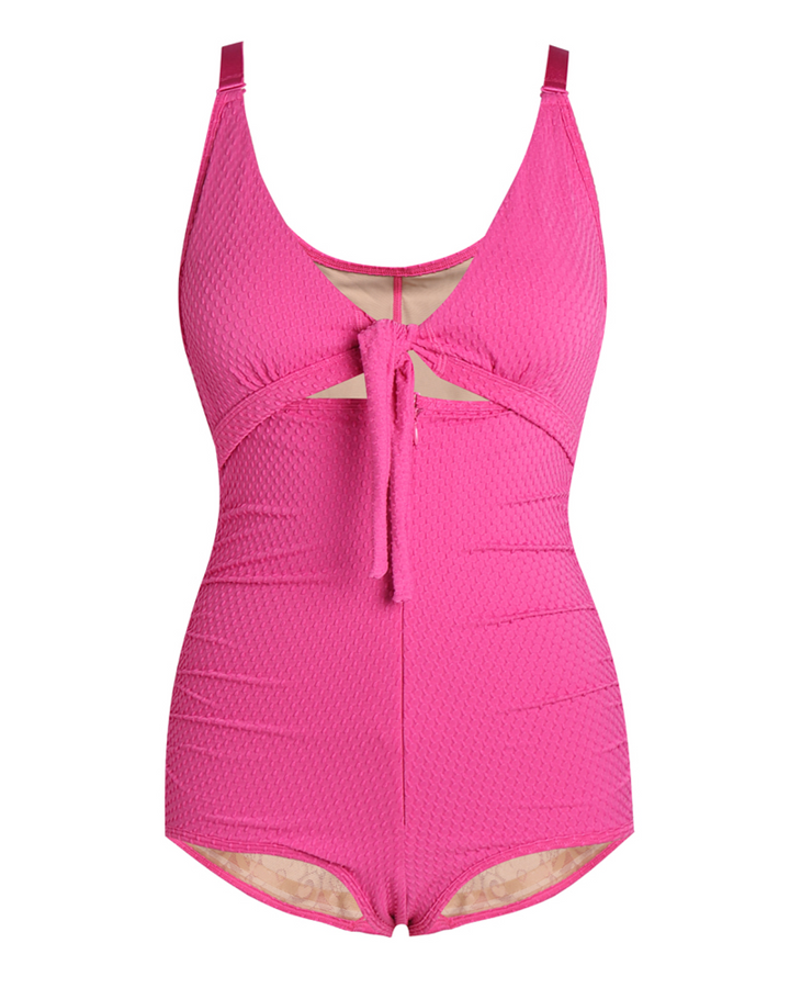 Tummy Control Cut-Out Front Knot Swimsuit
