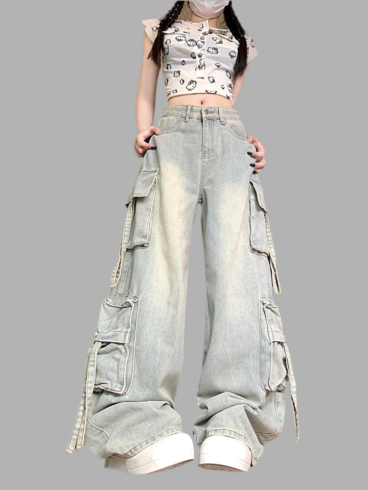 Y2K Cargo Denim Pants