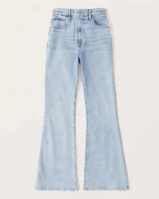 Ultra-High Waist Stretch Flare Jeans