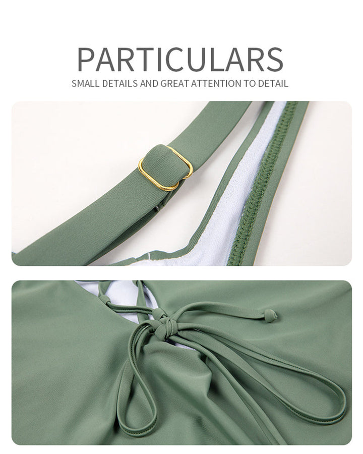 Laced One-Piece Swimsuit with Shaping Features