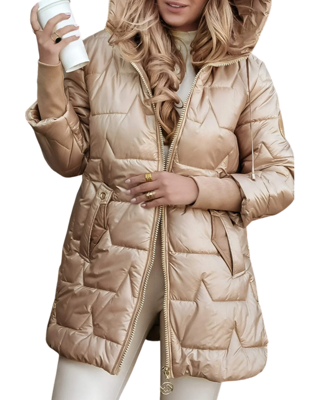 Stylish Padded Winter Coat with Hood