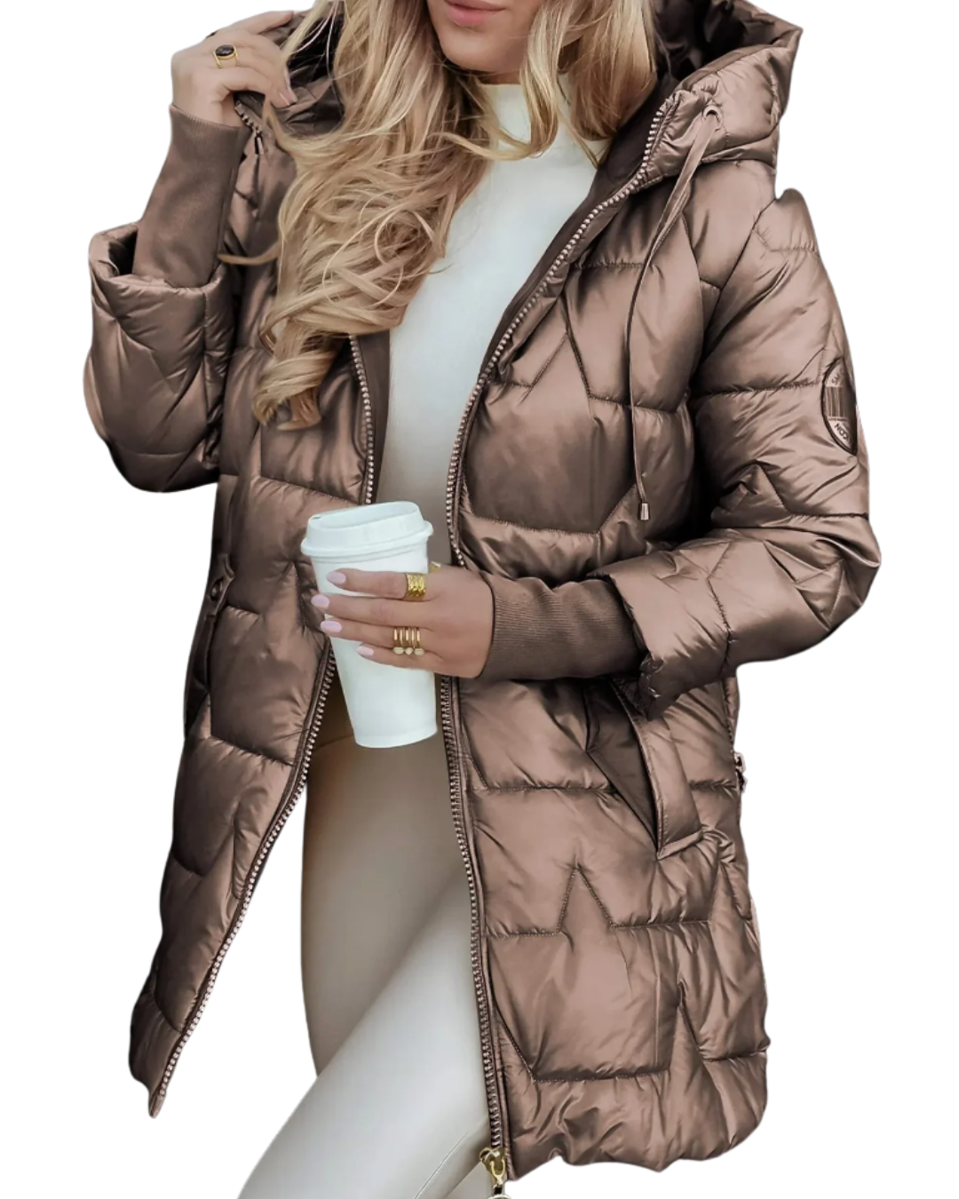 Stylish Padded Winter Coat with Hood