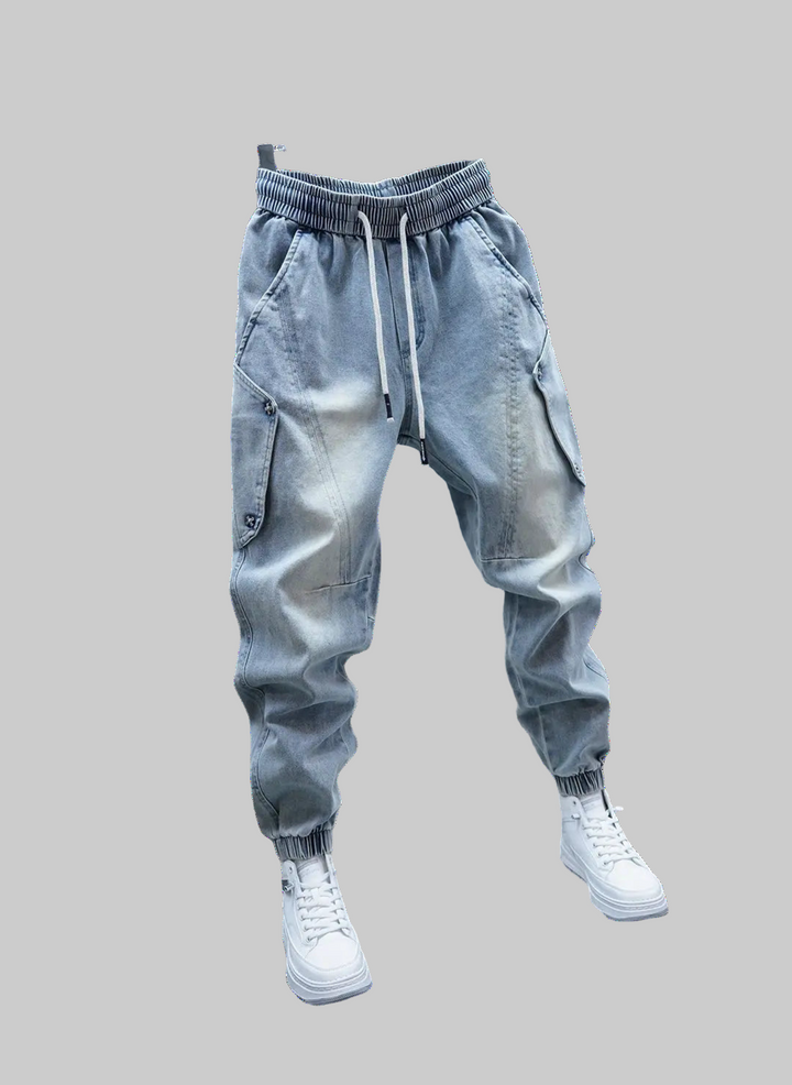Blue Harem Streetwear Jogger Jeans