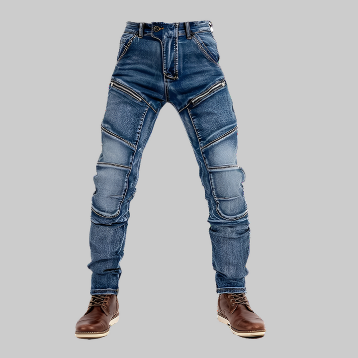 Tear-Resistant Y2K Motorcycle Riding Jeans