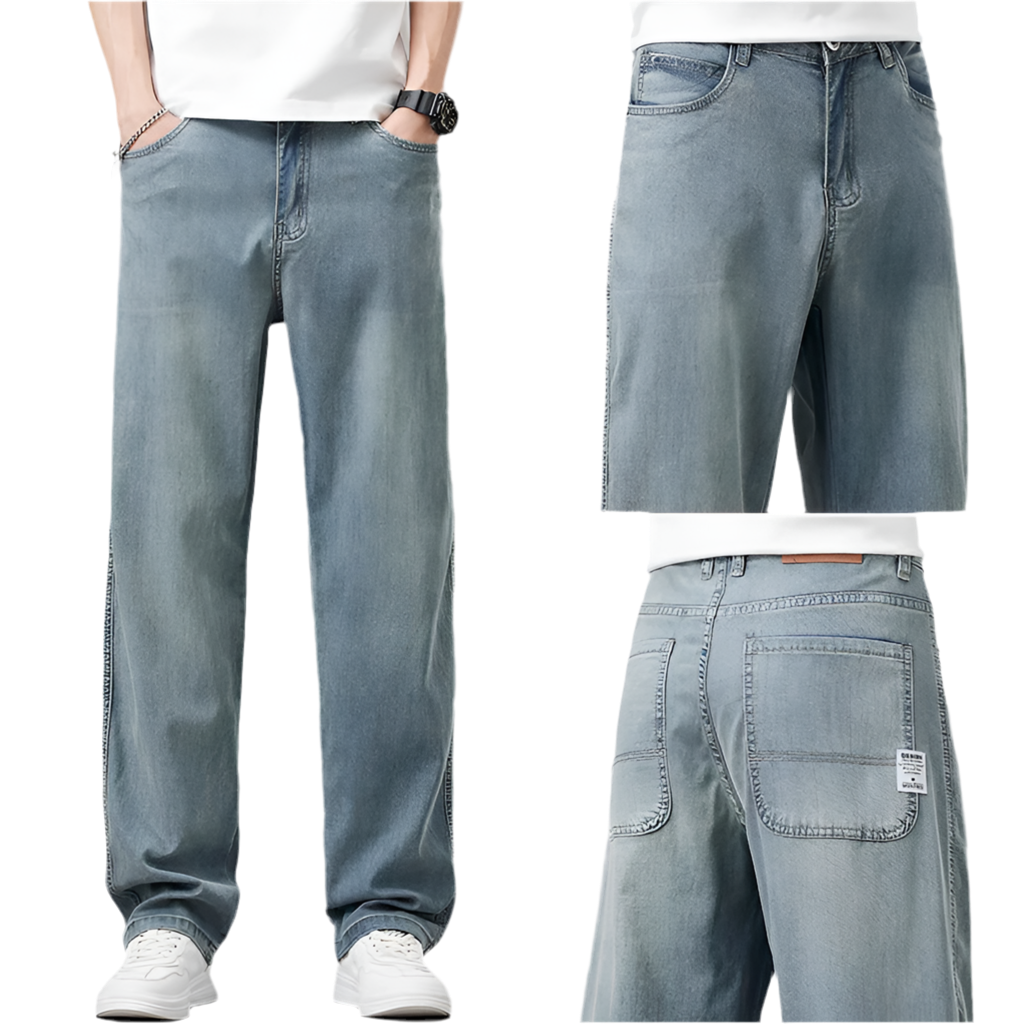 Men's Ultra-Thin Straight Denim Jeans