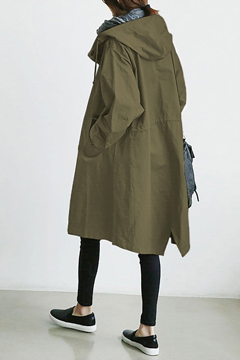 Glamour Garden™ | CLAIRE Hooded Waterproof Trench Coat