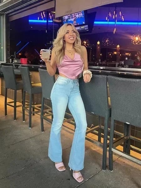 Ultra-High Waist Stretch Flare Jeans