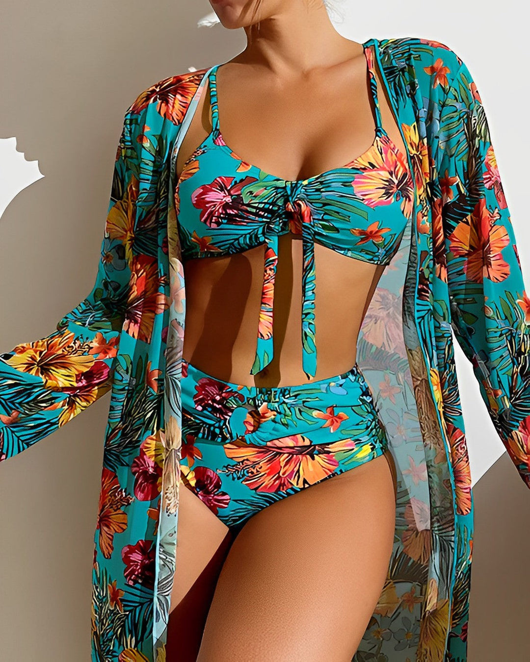 Flora | Tropical Print Bikini 3PC Set