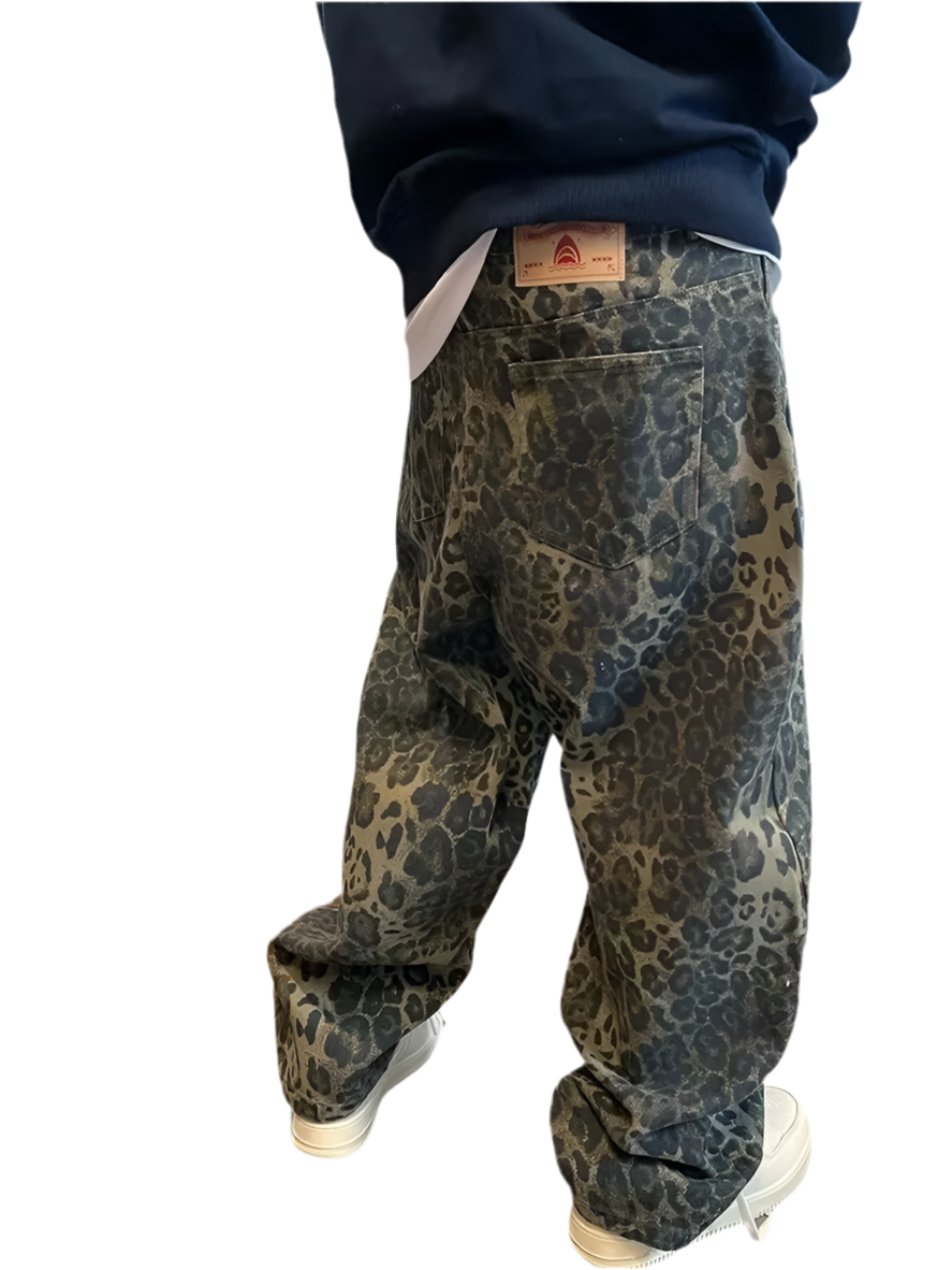 OversizedTan Leopard Print Streetwear