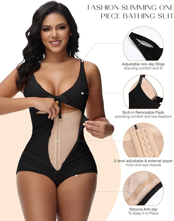 Tummy Control Cut-Out Front Knot Swimsuit