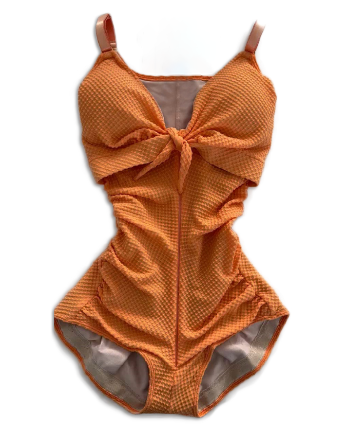 Tummy Control Cut-Out Front Knot Swimsuit