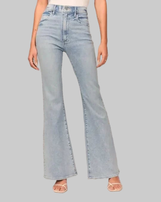 Ultra-High Waist Stretch Flare Jeans