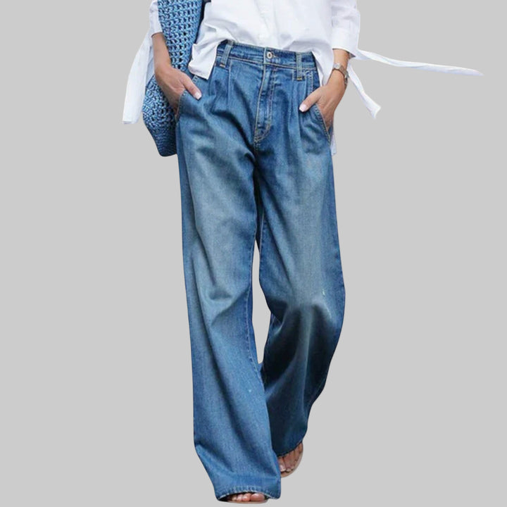 Luxe Wide-Leg Denim Jeans
