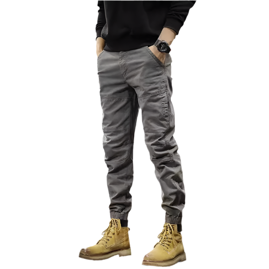 Slim Fit Multi-Pocket Stretch Cargo Jeans