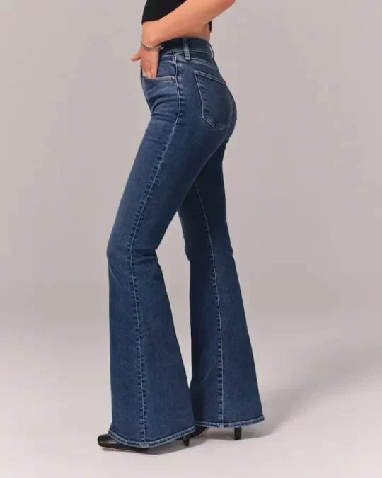 Ultra-High Waist Stretch Flare Jeans