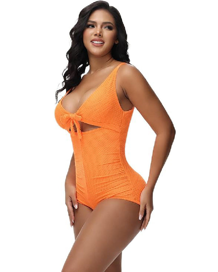 Tummy Control Cut-Out Front Knot Swimsuit