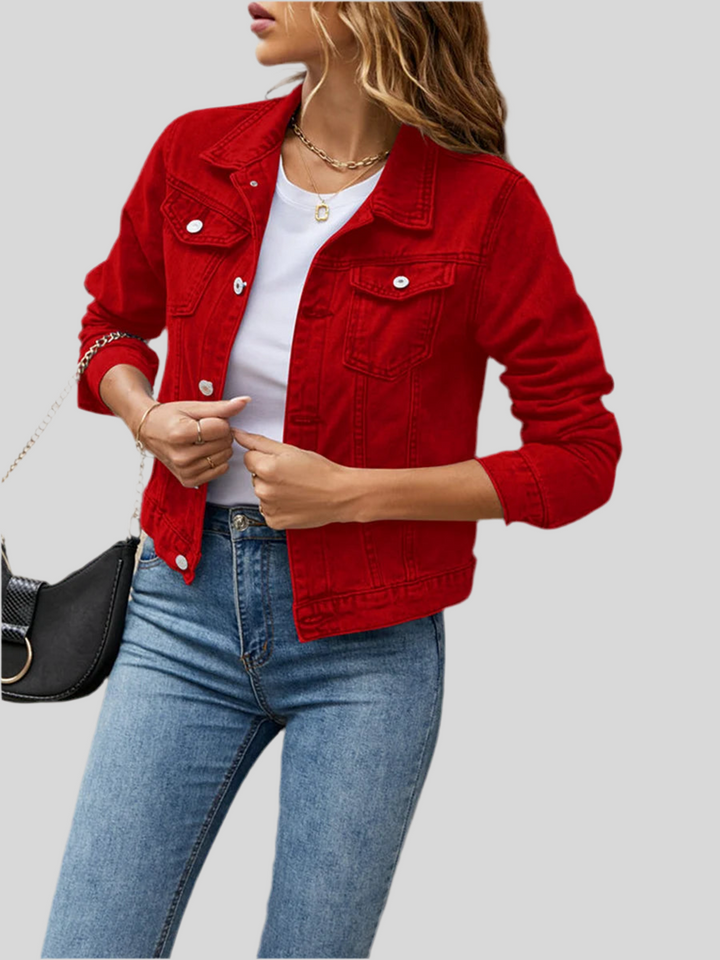 Solid Color Denim Jacket