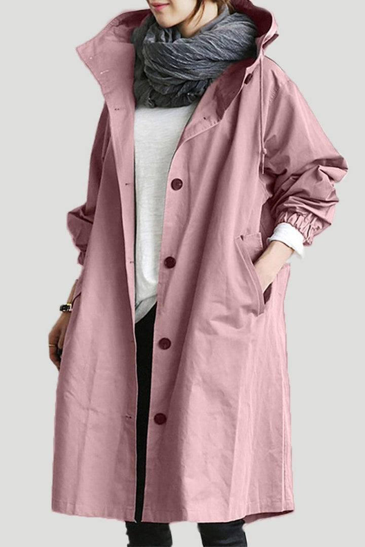 Glamour Garden™ | CLAIRE Hooded Waterproof Trench Coat