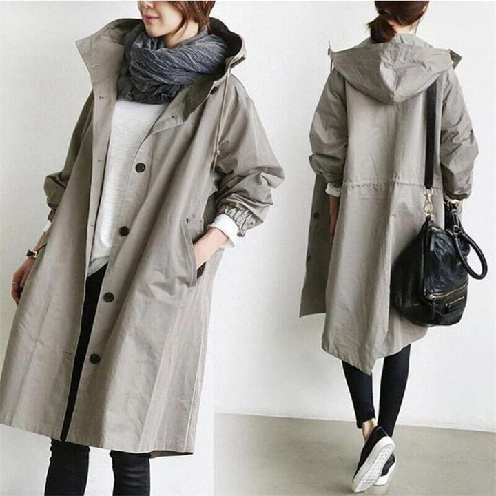 Glamour Garden™ | CLAIRE Hooded Waterproof Trench Coat