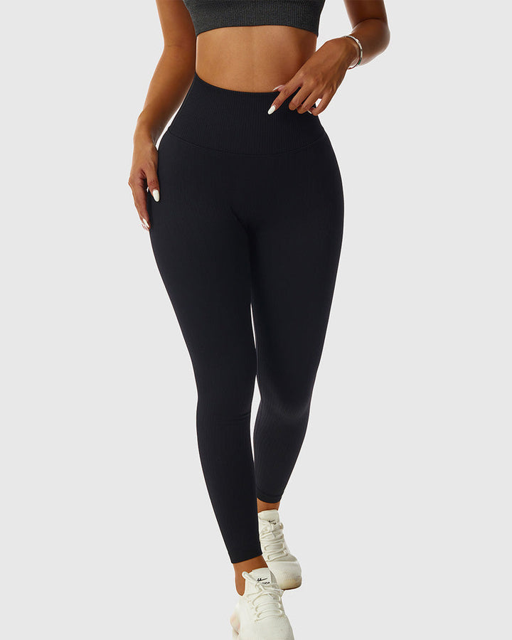 Breathable Butt-Lifting Yoga Pants - Seamless Knitted Slim-Fit Leggings