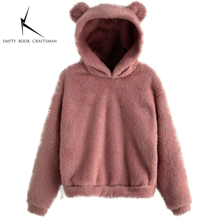 Cozy Plush Rabbit Ear Hoodie Sweatshirt