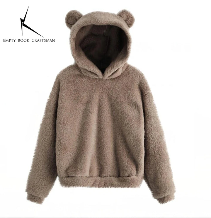 Cozy Plush Rabbit Ear Hoodie Sweatshirt