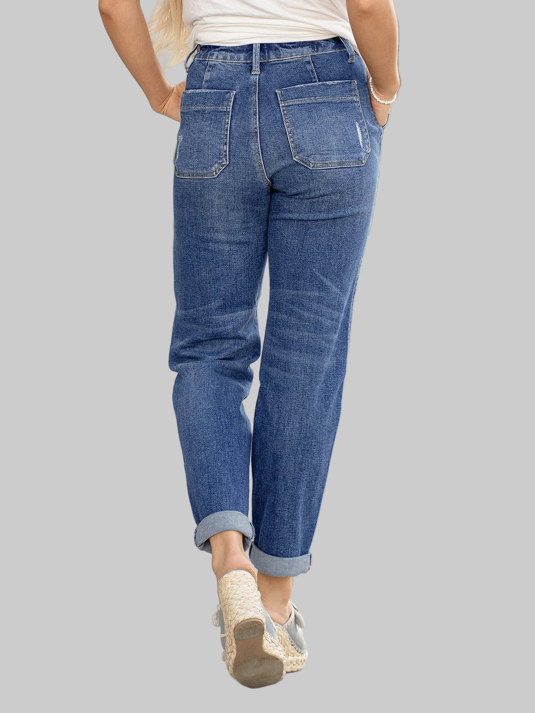 Stretchy High Waisted Flare Curvy Denim Pants