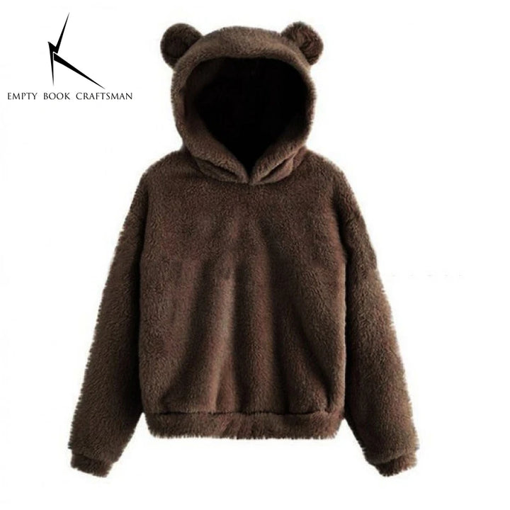 Cozy Plush Rabbit Ear Hoodie Sweatshirt