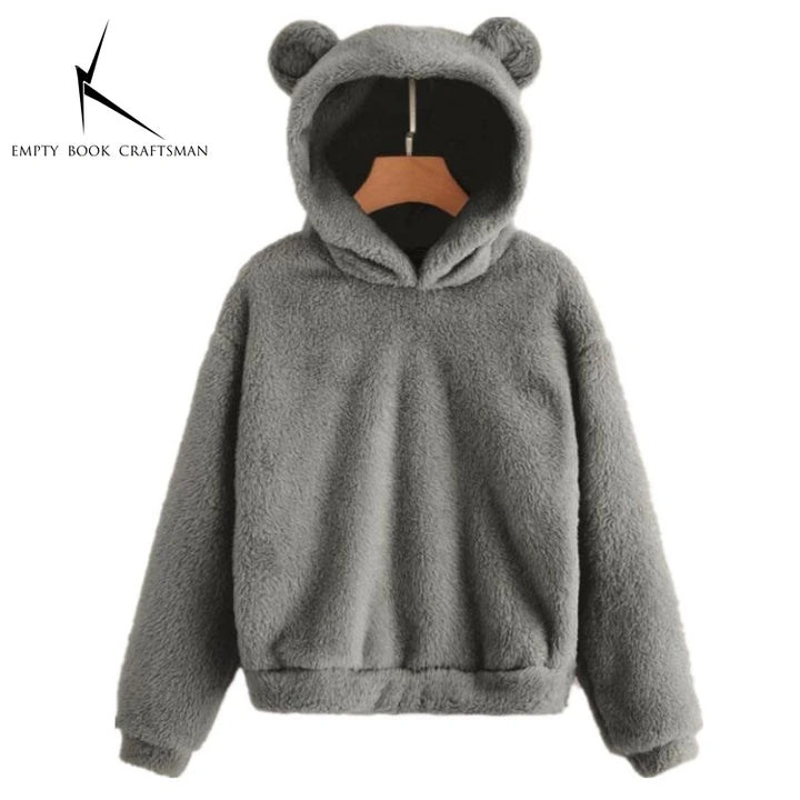 Cozy Plush Rabbit Ear Hoodie Sweatshirt