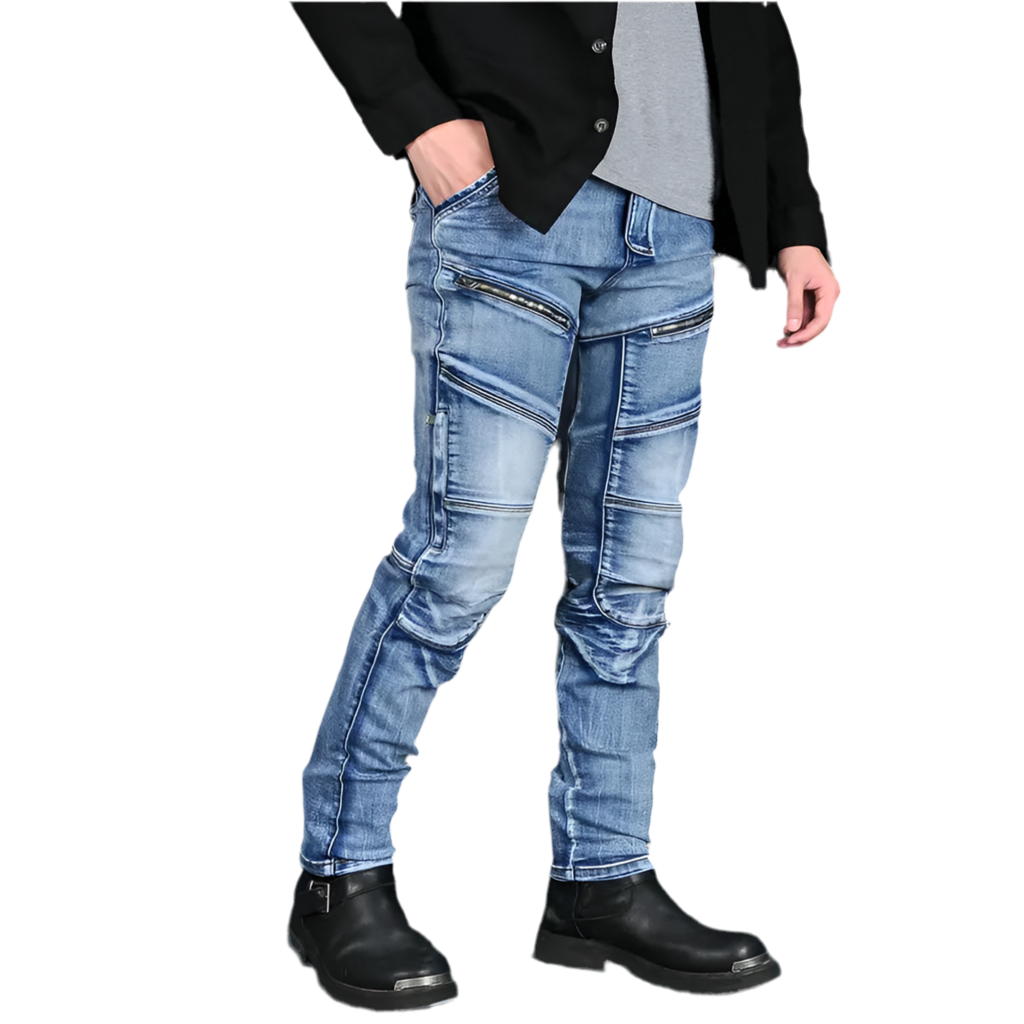 Tear-Resistant Y2K Motorcycle Riding Jeans