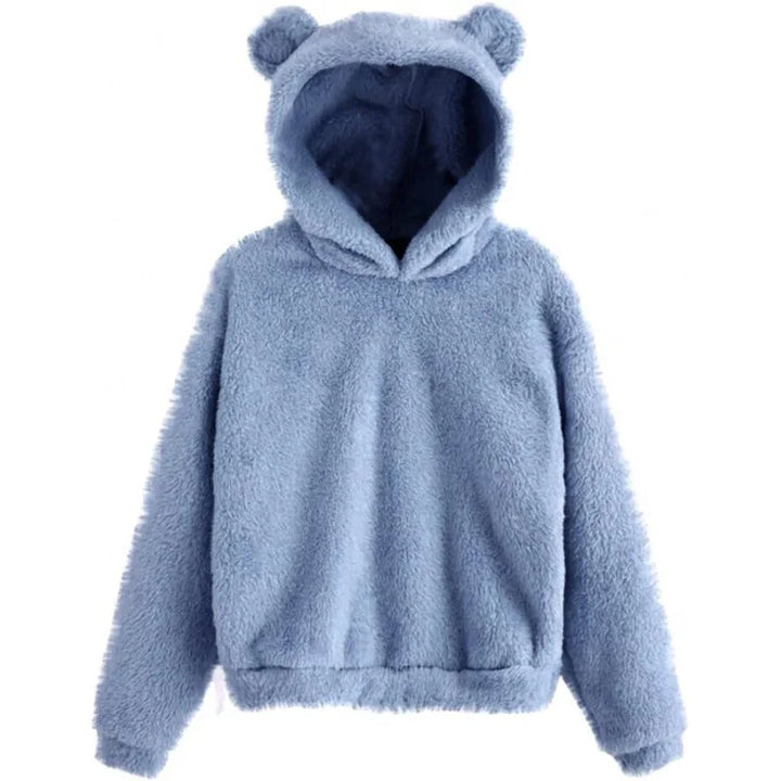 Cozy Plush Rabbit Ear Hoodie Sweatshirt