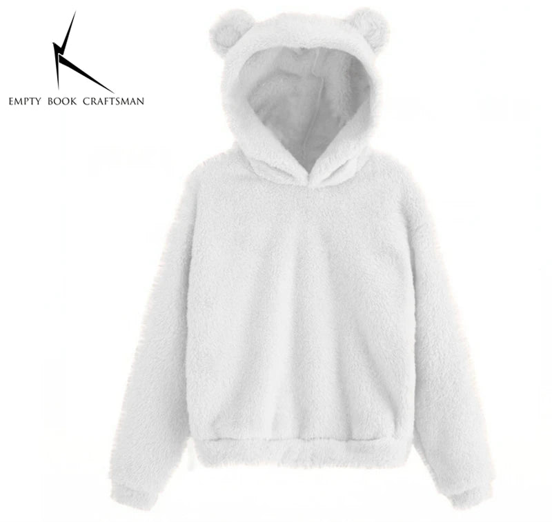 Cozy Plush Rabbit Ear Hoodie Sweatshirt
