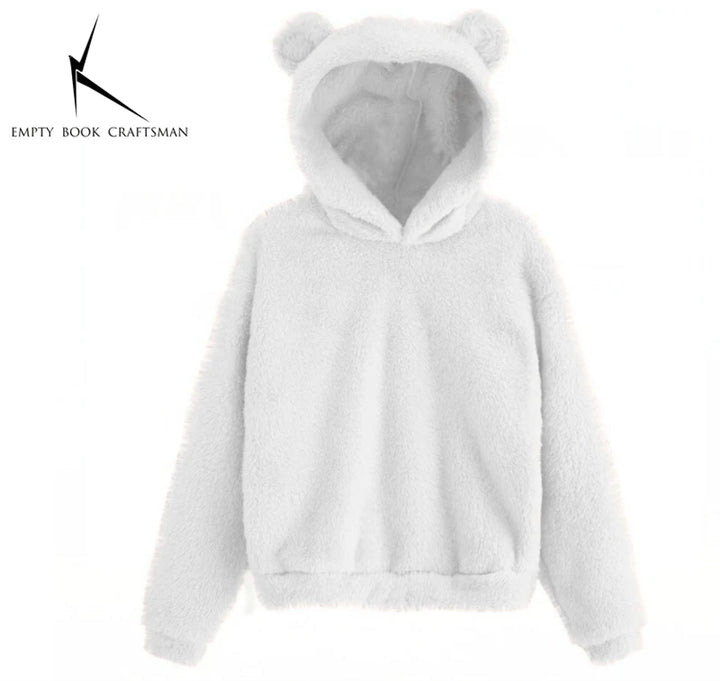 Cozy Plush Rabbit Ear Hoodie Sweatshirt