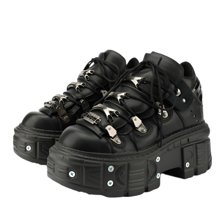Gothic Edge: Women’s Chunky Platform Sneakers