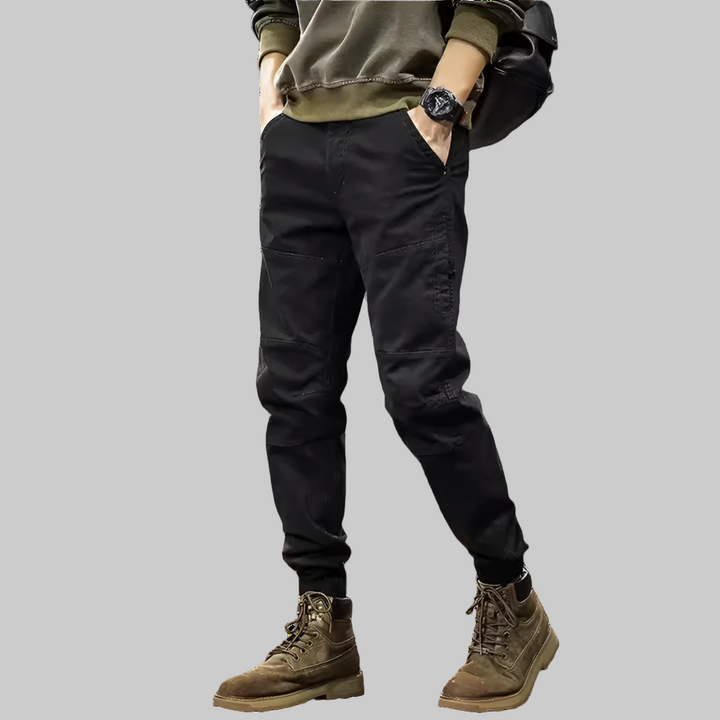 Slim Fit Multi-Pocket Stretch Cargo Jeans