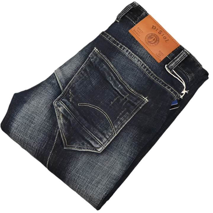 Retro Stretch Slim Fit Ripped Jeans