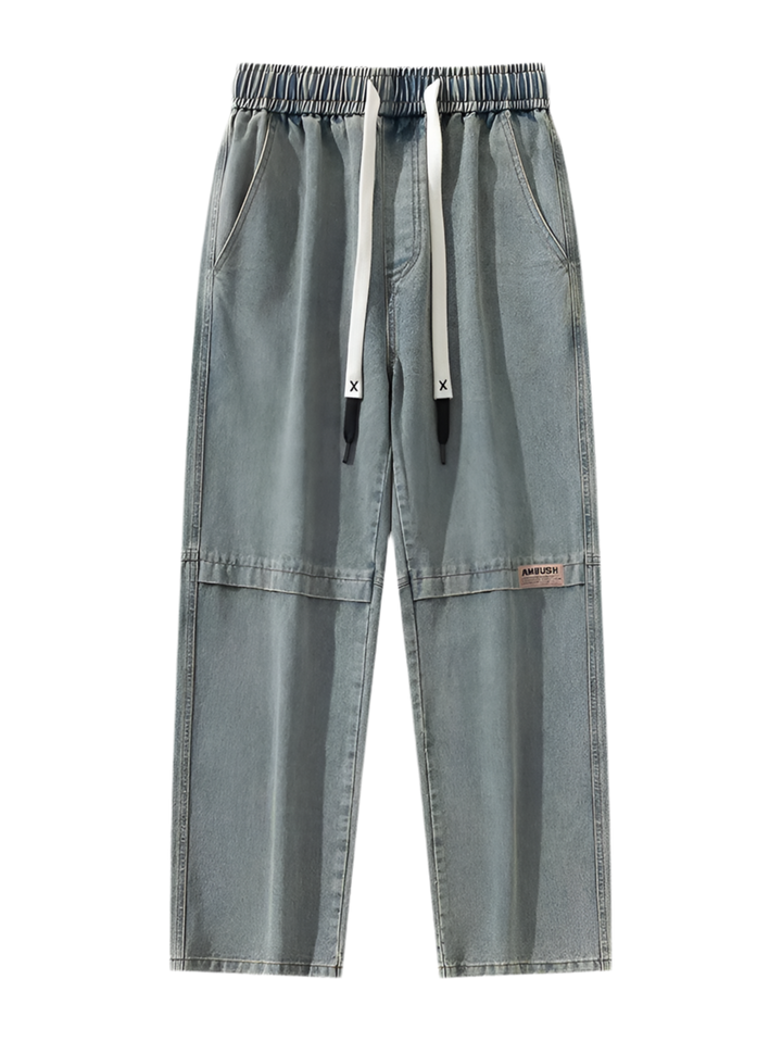Wide Leg Denim Jeans - Casual Cotton