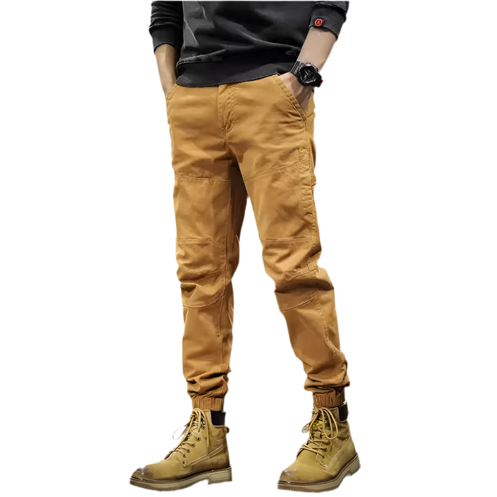 Slim Fit Multi-Pocket Stretch Cargo Jeans