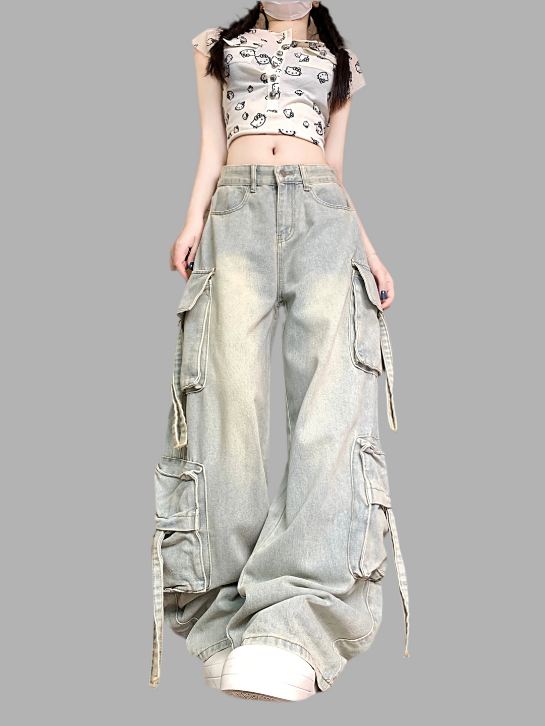 Y2K Cargo Denim Pants