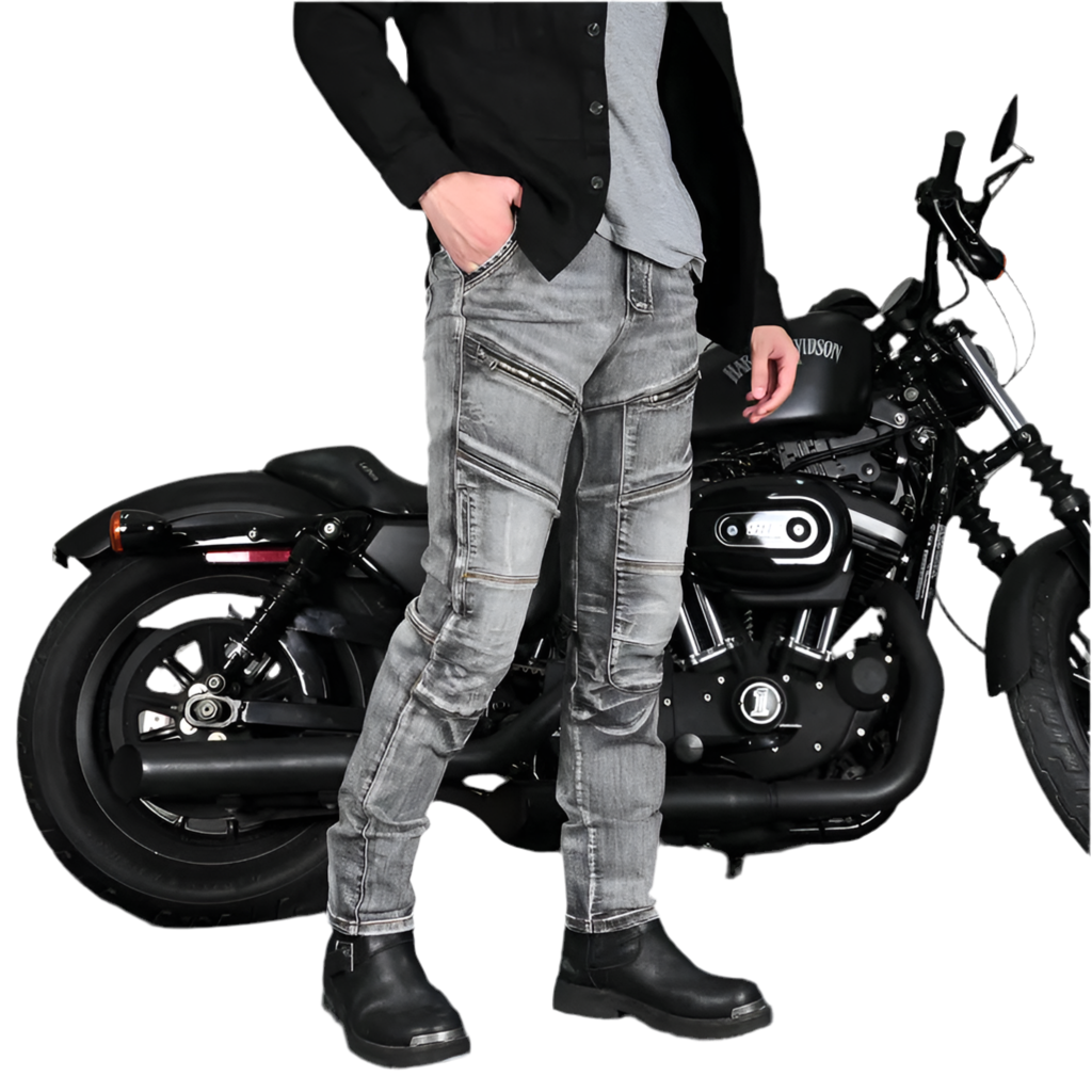Tear-Resistant Y2K Motorcycle Riding Jeans