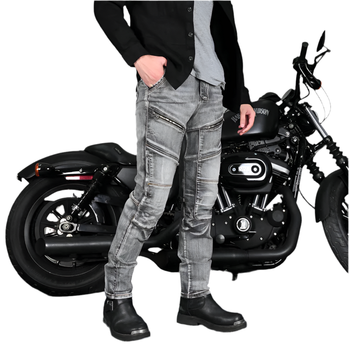Tear-Resistant Y2K Motorcycle Riding Jeans